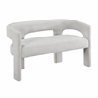 Lexicon Marais Boucle Fabric Dining Bench in Light Gray