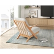 Lexicon Lennox Chenille Accent Chair in Beige and Natural finish