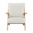 Lexicon Lennox Chenille Accent Chair in Beige and Natural finish