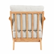 Lexicon Lennox Chenille Accent Chair in Beige and Natural finish