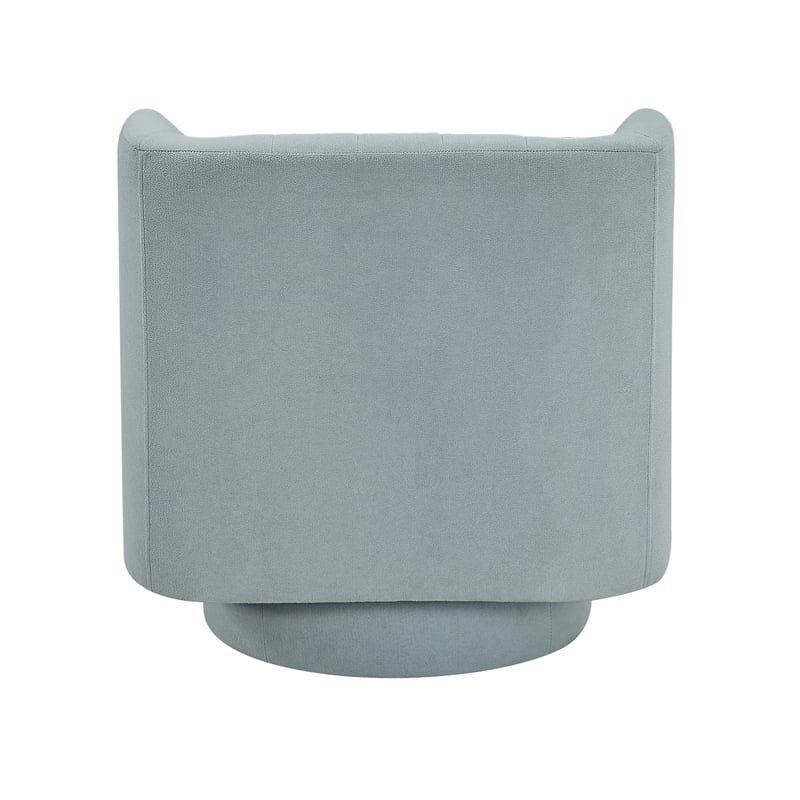 Lexicon Joyce Textured Fabric Swivel Chair in Aqua Blue
