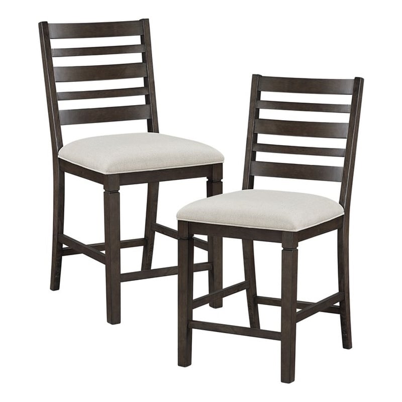 Lexicon Victoria Textured Counter Height Chair - Set of 2 in Beige