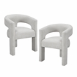 Lexicon Marais Boucle Dining Chairs - Set of 2 in Light Gray