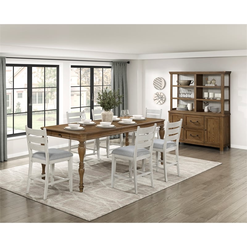 Lexicon Wyatt Textured Counter Height Chair - Set of 2 in Gray