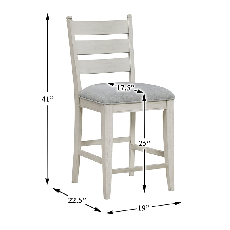 Lexicon Wyatt Textured Counter Height Chair - Set of 2 in Gray
