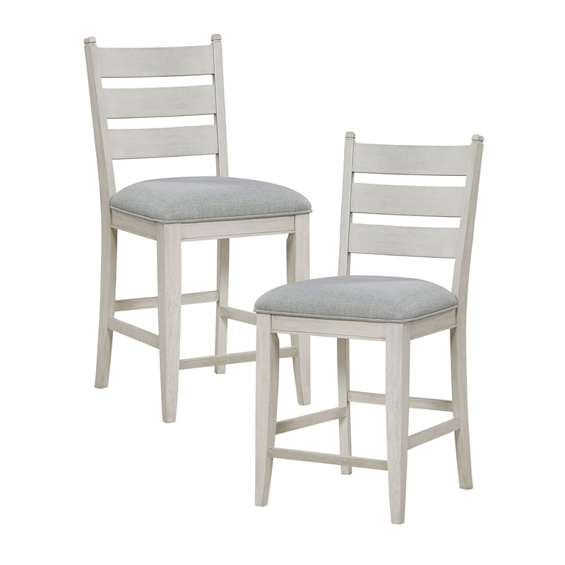 Lexicon Wyatt Textured Counter Height Chair - Set of 2 in Gray