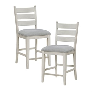 Lexicon Wyatt Textured Counter Height Chair - Set of 2 in Gray