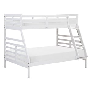 Lexicon Darden Pine Wood Twin/Full Bunk Bed in White