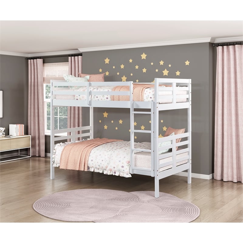 Lexicon Darden Pine Wood Twin/Twin Bunk Bed in White