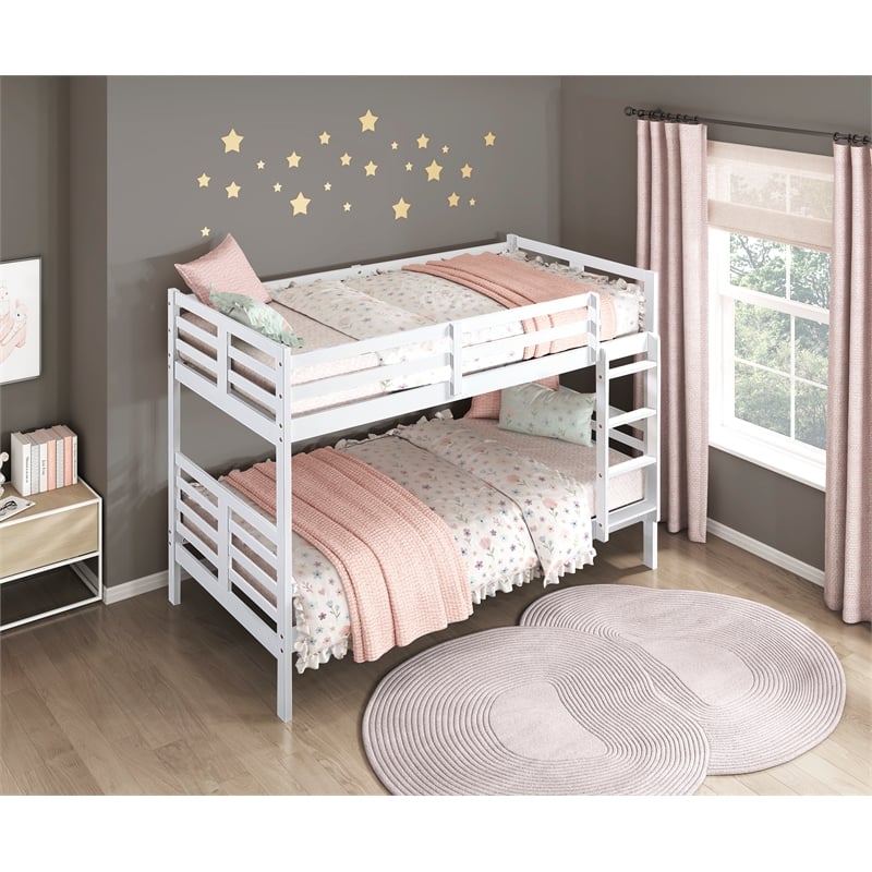 Lexicon Darden Pine Wood Twin/Twin Bunk Bed in White