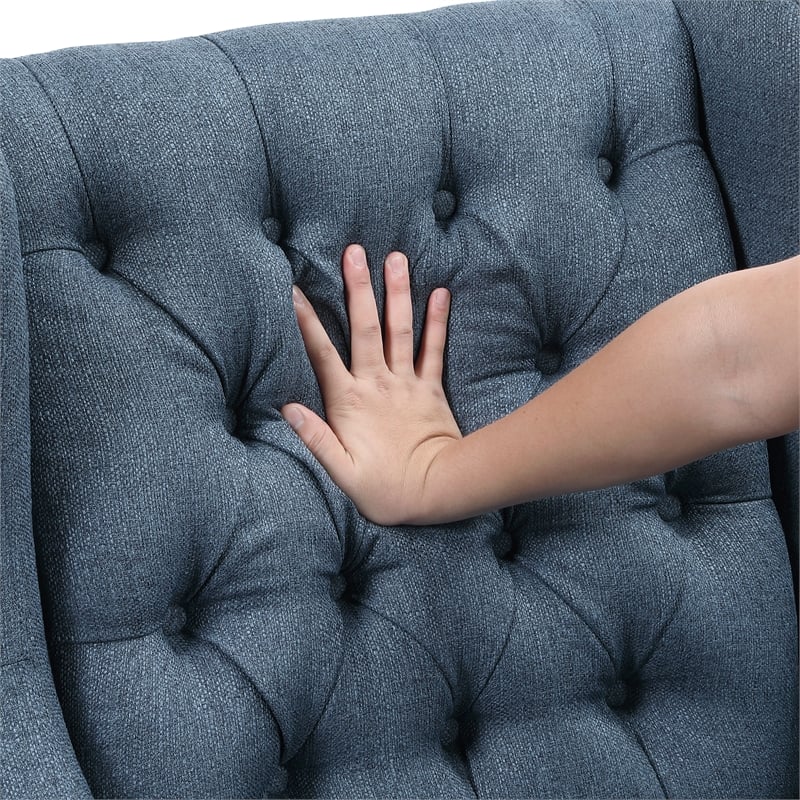 Lexicon Quent Textured Accent Chair in Blue