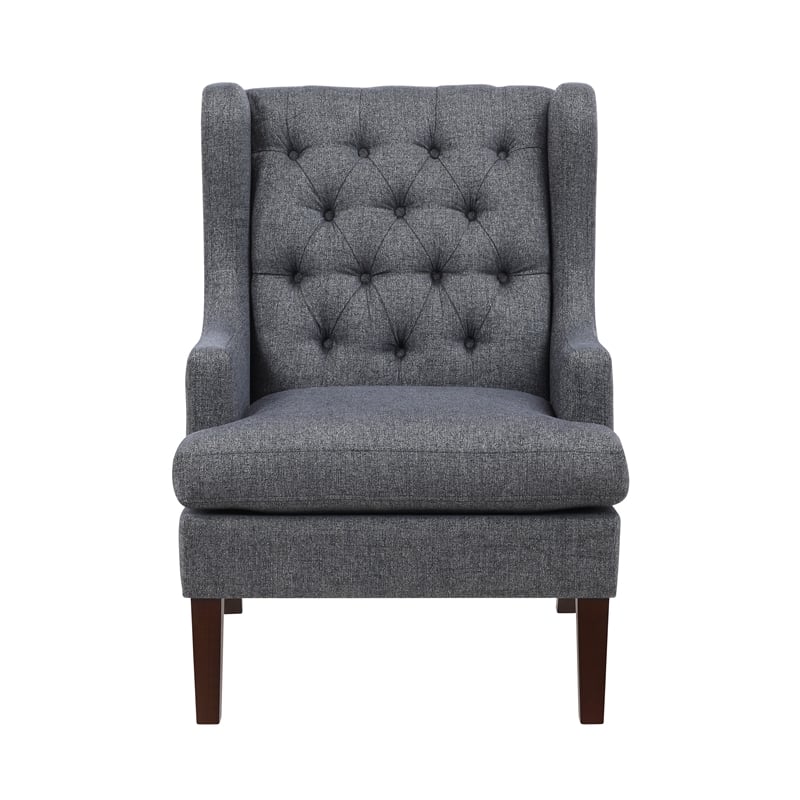 Lexicon Quent Textured Accent Chair in Charcoal