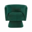 Lexicon Candace Velvet Swivel Chair in Green