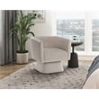 Lexicon Candace Velvet Swivel Chair in Taupe