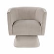 Lexicon Candace Velvet Swivel Chair in Taupe