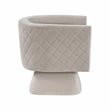 Lexicon Candace Velvet Swivel Chair in Taupe