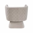 Lexicon Candace Velvet Swivel Chair in Taupe