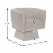 Lexicon Candace Velvet Swivel Chair in Taupe
