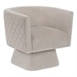 Lexicon Candace Velvet Swivel Chair in Taupe