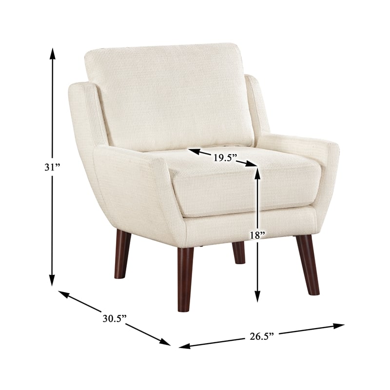 Lexicon Ellie Chenille Accent Chair in Beige