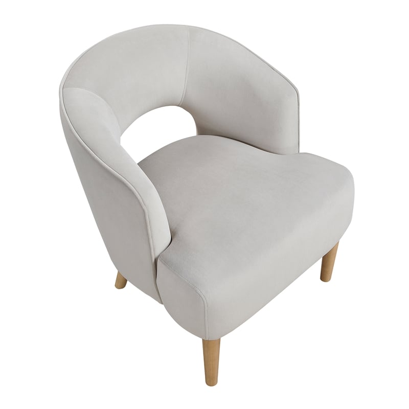 Lexicon Dorset Velvet Accent Chair in Gray