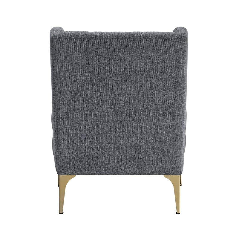 Lexicon Savoy Chenille Accent Chair in Dark Gray