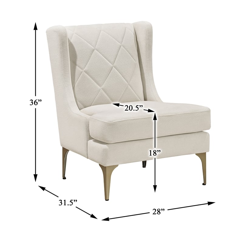 Lexicon Savoy Chenille Accent Chair in Taupe