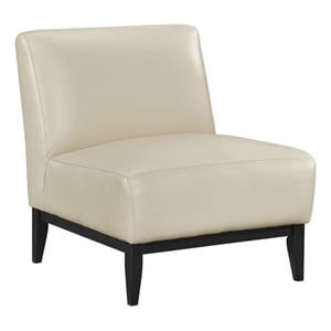 Lexicon Houghton Leather Accent Chair in Beige