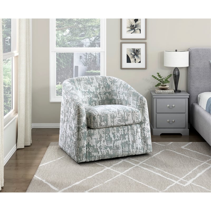 Lexicon Dalton Jacquard Swivel Chair in Green