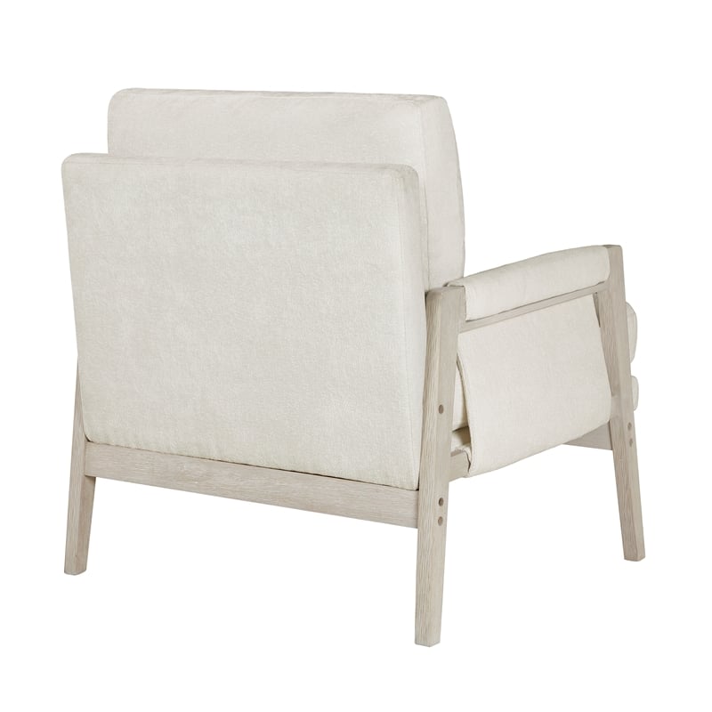 Lexicon Umar Chenille Accent Chair in Cream
