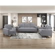 Lexicon Crandall Corduroy Fabric Upholstered Sofa in Gray