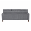 Lexicon Crandall Corduroy Fabric Upholstered Sofa in Gray