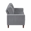 Lexicon Crandall Corduroy Fabric Upholstered Sofa in Gray