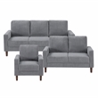 Lexicon Crandall Corduroy Fabric Upholstered Sofa in Gray