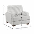 Lexicon Santiago Microfiber Upholstered Sofa in Light Gray
