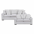 Lexicon Athena Textured Fabric Upholstered Love Seat in Gray