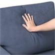 Lexicon Aliana Textured Fabric Upholstered Sofa in Blue