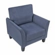 Lexicon Aliana Textured Fabric Upholstered Sofa in Blue