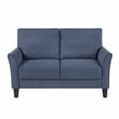 Lexicon Aliana Textured Fabric Upholstered Sofa in Blue