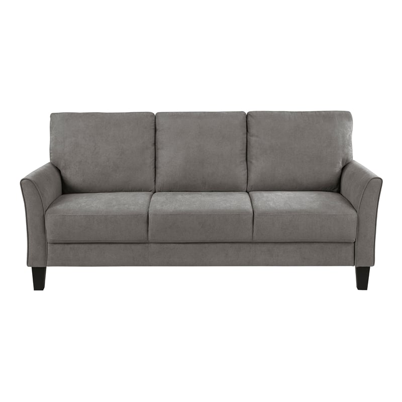 Lexicon Aliana Textured Fabric Upholstered Love Seat in Chocolate