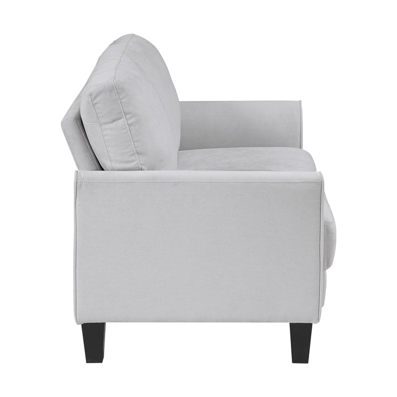 Lexicon Aliana Textured Fabric Upholstered Love Seat in Gray