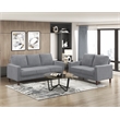 Lexicon Crandall Corduroy Fabric Upholstered Love Seat in Gray