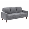Lexicon Crandall Corduroy Fabric Upholstered Love Seat in Gray