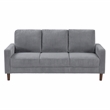 Lexicon Crandall Corduroy Fabric Upholstered Love Seat in Gray
