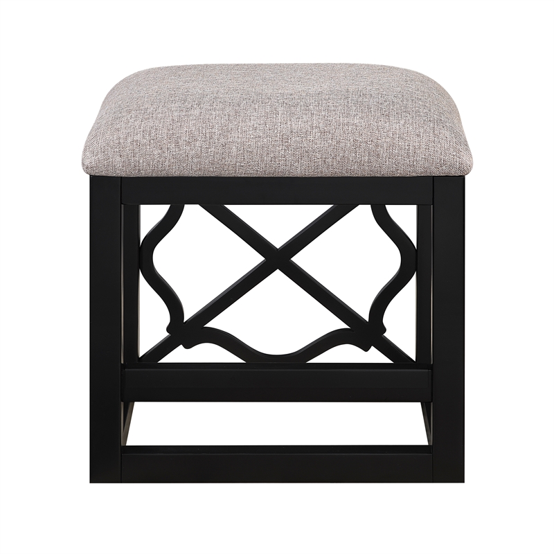 Lexicon Salina Engineered Wood 3-Piece Pack Desks with Stool Set in Black