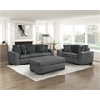 Lexicon Athena Textured Love Seat in Dark Gray