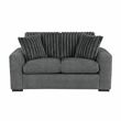 Lexicon Athena Textured Love Seat in Dark Gray