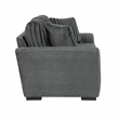 Lexicon Athena Textured Love Seat in Dark Gray