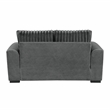 Lexicon Athena Textured Love Seat in Dark Gray