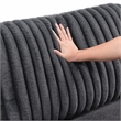 Lexicon Athena Textured Love Seat in Dark Gray